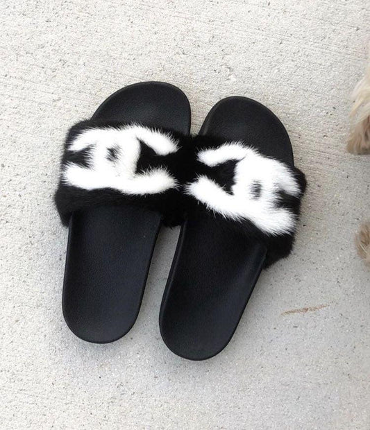 Coco inspired Mink Fur Slides - Bossy Collections