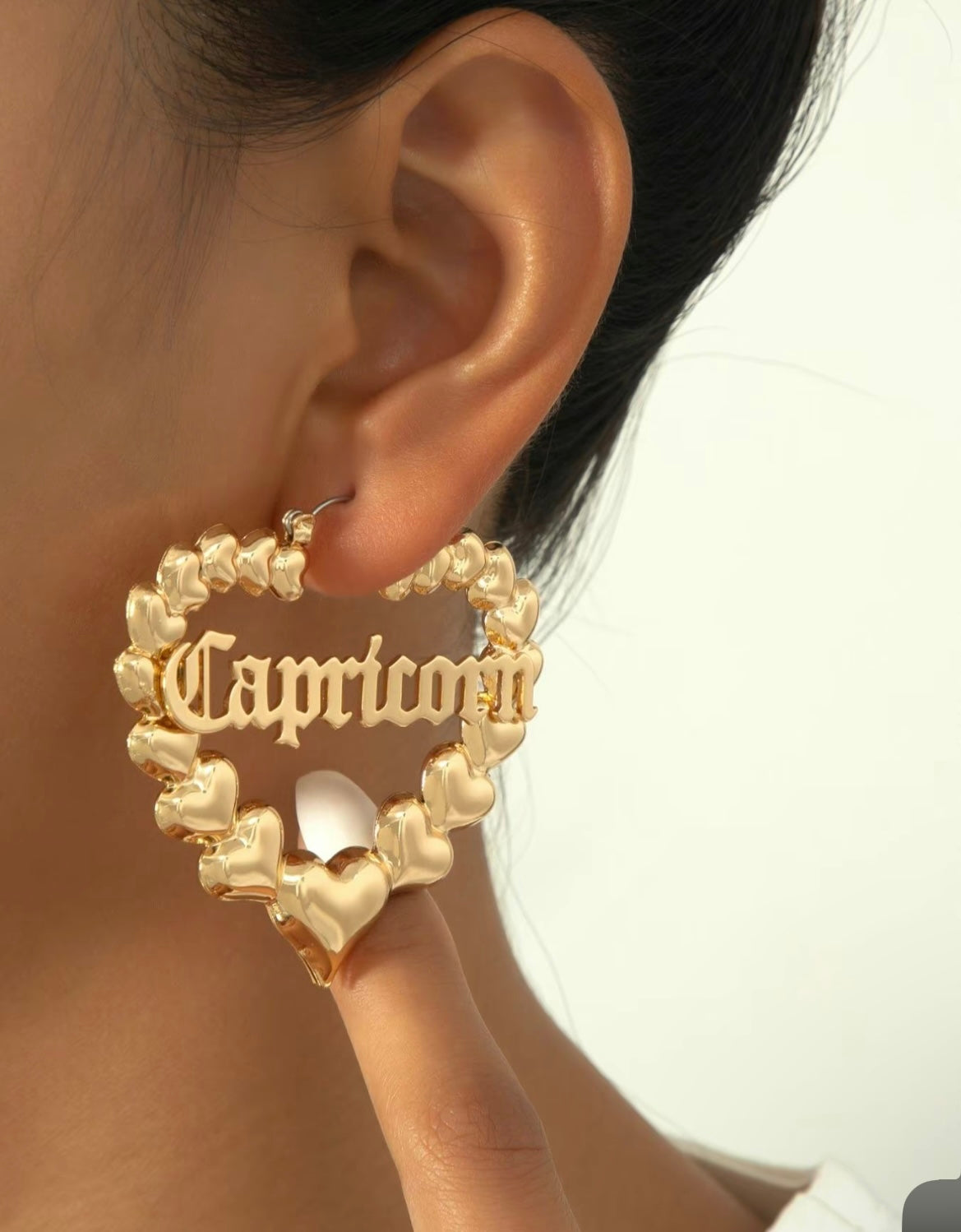 Heart Zodiac Dangle Earrings for birthday gift, trendy jewelry