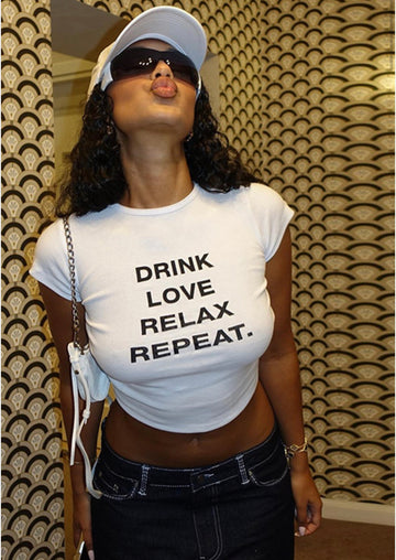 Drink. Love. Relax. Repeat T-Shirt