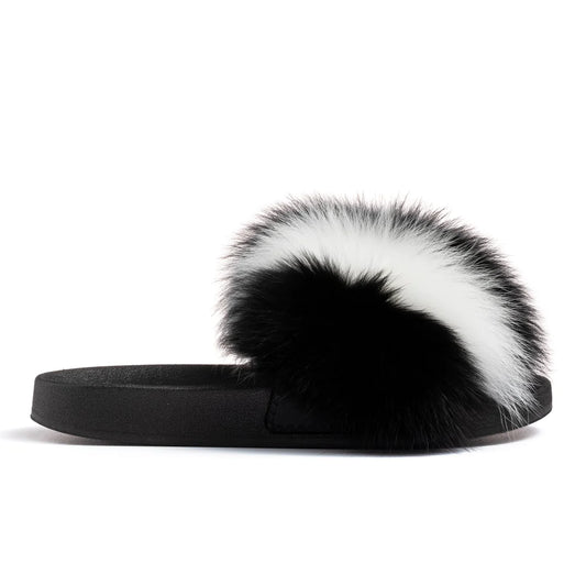 Skunk Fur Slides - Bossy Collections